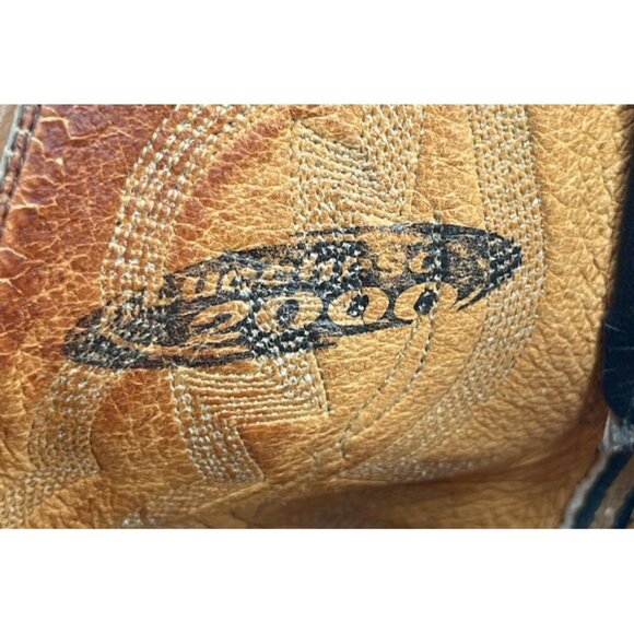 Lucchese 2000 Men’s Size 8D Black Tan Ostrich Leather Western Cowboy Boots - Picture 12 of 14